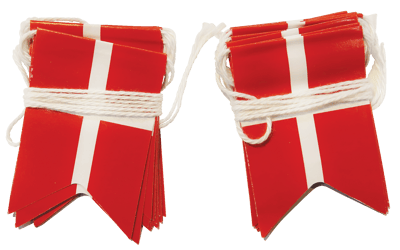 Flagguirlande papir - 8 flag 25m