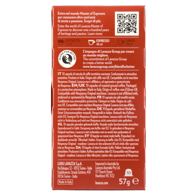 Lavazza Rossa Kaffekapsler 10 STK