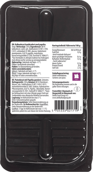 Kalkun m paprika gud smag 250 g