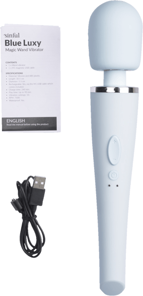 Sinful Luxy Blå ekstra kraftig Magic Wand vibratore