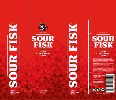 Sure Fisk Sour Strawberry 15% 07l