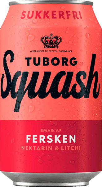 Tuborg Squash Fersken Sukkerfri 24x033L