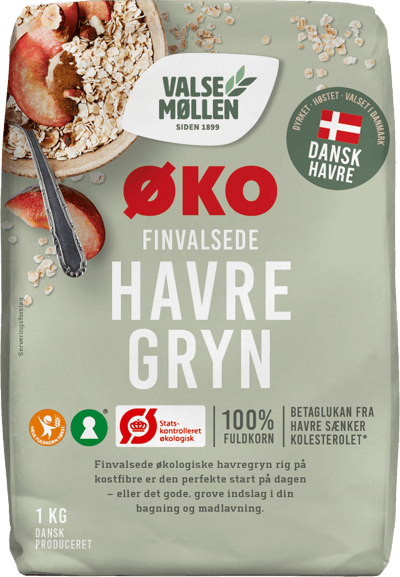 Valsemølen Dansk Øko Havregryn 1 kg