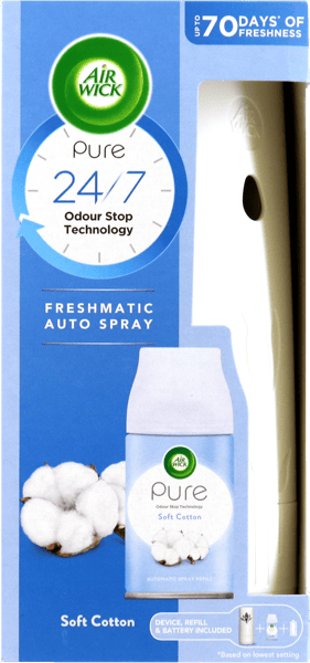 Air Wick Freshmatic Pure Soft Cotton Starterkit 250 ml