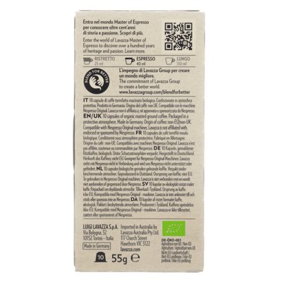 Lavazza Tierra Planet Øko Kaffekapsler 10 STK