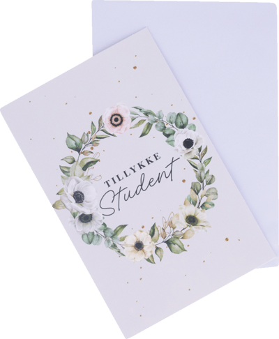 Kort M KUVert Balloner + dio a Blå