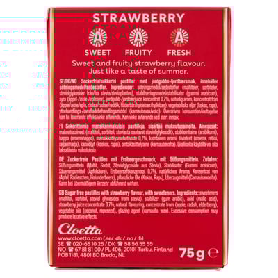 Läkerol Strawberry Cloetta 75g