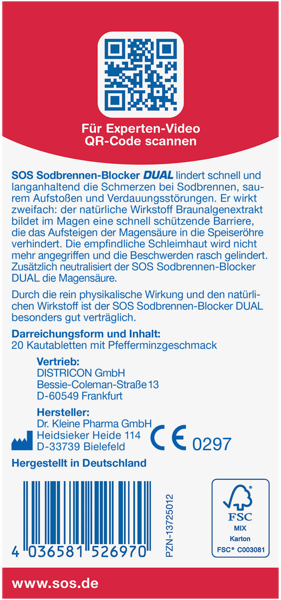 Halsbrand SOS 20 stk