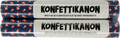 Konfettikanon 30X5 CM 2-Pak Flag Blå Konfetti