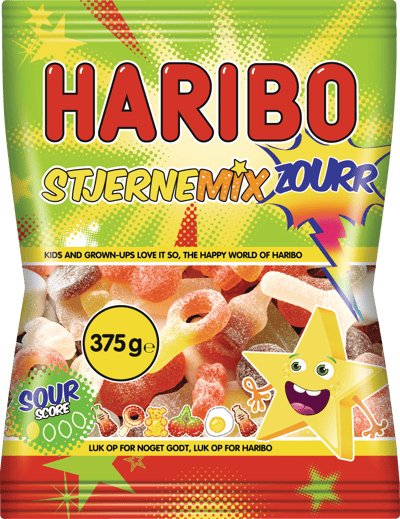 Haribo Stjerne Mix Zourr 375 g