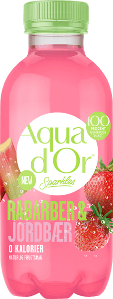 Aqua D'or Sparkles Jordbær & Rabarber 20x03l PET