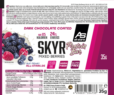 All Stars Skyr Protein Bar mixta Bær 35g
