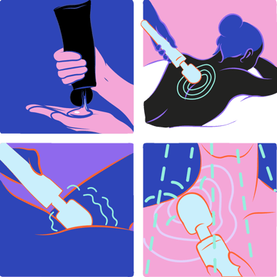 Sinful Luxy Blå ekstra kraftig Magic Wand vibratore