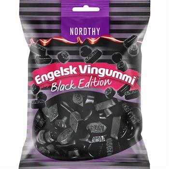 Nordthy English Wine gum Black Edition 350g