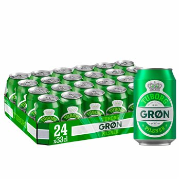 Green Tuborg Pilsner - 4,6% öl, 24x33cl kan