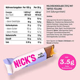 Nicks keto barer jordnötter n fudge, choklad jordnötter karamell snacks, 175 kalorier, 3,9 nettokolhydrater, inget tillsatt socker, glutenfri, lågkolhydrat godis (15x40g)