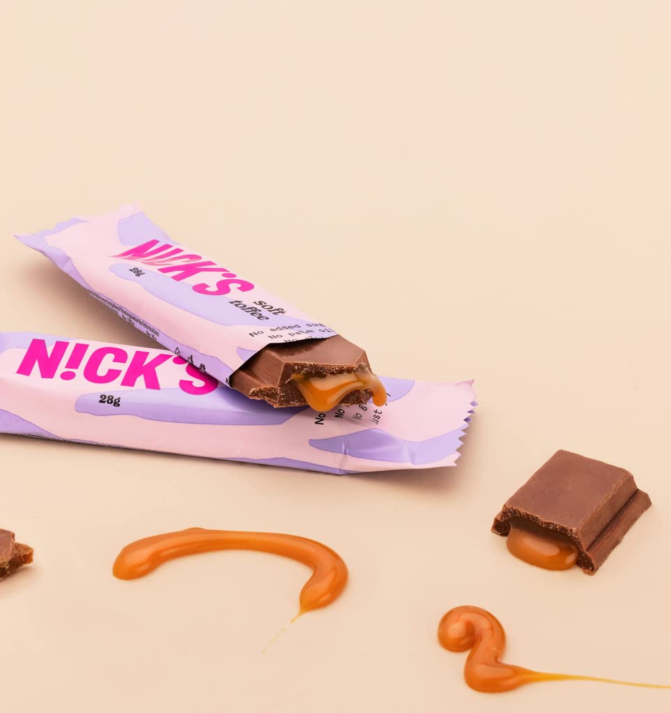 NICKS Chocolate Keto Bars Chocolate Mix with chocolate bars without added sugar, gluten-free, low carb sweets (12 snack bars)