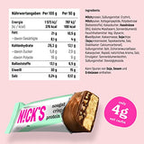 Nicks Protein Bar Ax, bare de proteine ​​keto gustări scăzute de carbohidrați fără zahăr adăugat, fără gluten | 15g proteină cu colagen (9 bare proteice x 50g)