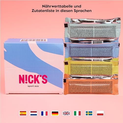 Nicks Keto Bars Erdnüsse N Fudge, Schokoladen Erdnüsse Karamell -Snacks, 175 Kalorien, 3,9 Nettokohlenhydrate, kein Zucker, glutenfrei, kohlenhydratarm (15 x 40 g)