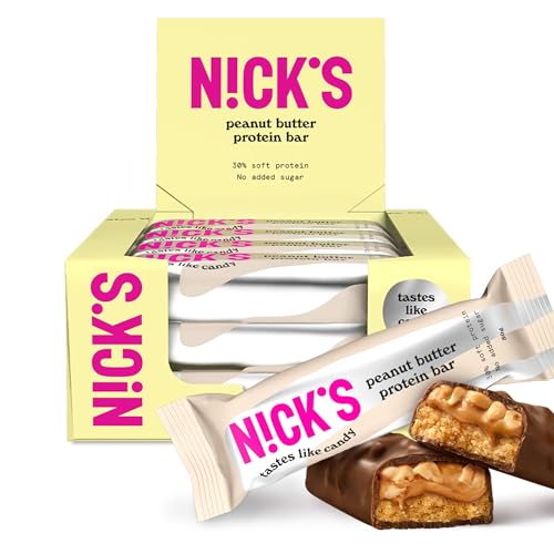 Nicks Protein Bar Mix, Keto Protein Bars Low Carb Snacks uden tilsat sukker, glutenfri | 15 g protein med kollagen (9 proteinstænger x 50g)