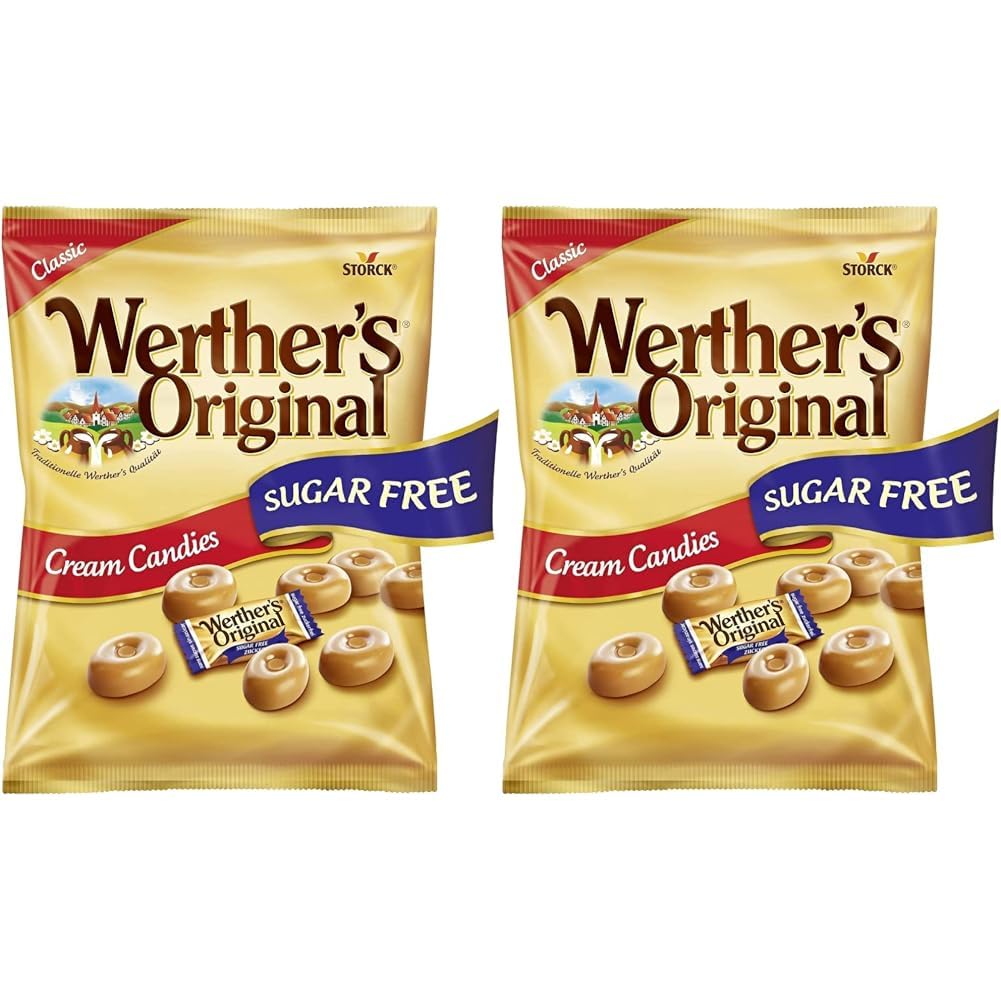 Werther original-1 x 70g-sukkerfri kremgodteri med deilig karamellsmak