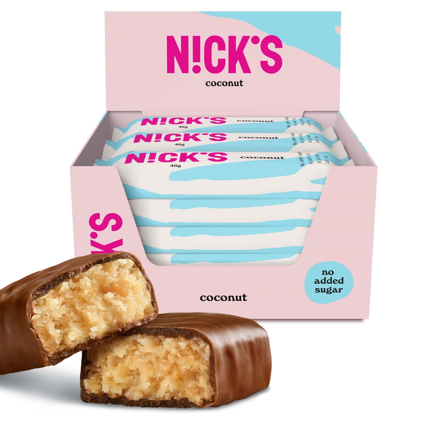 Nicks Keto Bars Erdnüsse N Fudge, Schokoladen Erdnüsse Karamell -Snacks, 175 Kalorien, 3,9 Nettokohlenhydrate, kein Zucker, glutenfrei, kohlenhydratarm (15 x 40 g)