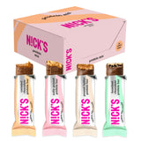 Nicks Protein Bar Ax, bare de proteine ​​keto gustări scăzute de carbohidrați fără zahăr adăugat, fără gluten | 15g proteină cu colagen (9 bare proteice x 50g)