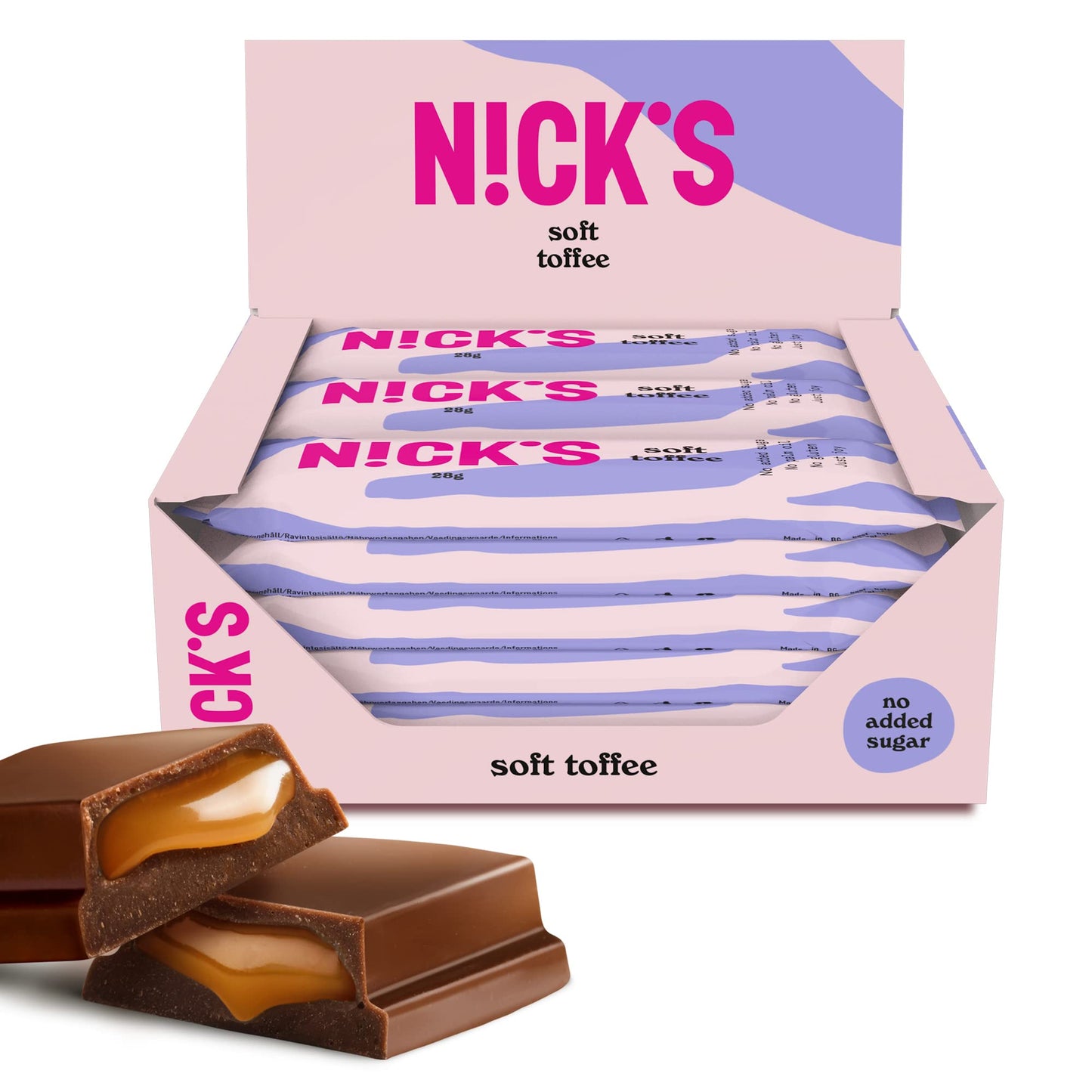 Nicks Keto Bars Peanuts N Fudge, bocadillos de caramelo de maní de chocolate, 175 calorías, 3.9 carbohidratos netos, sin azúcar agregada, dulces de bajo carbohidratos (15x40 g)