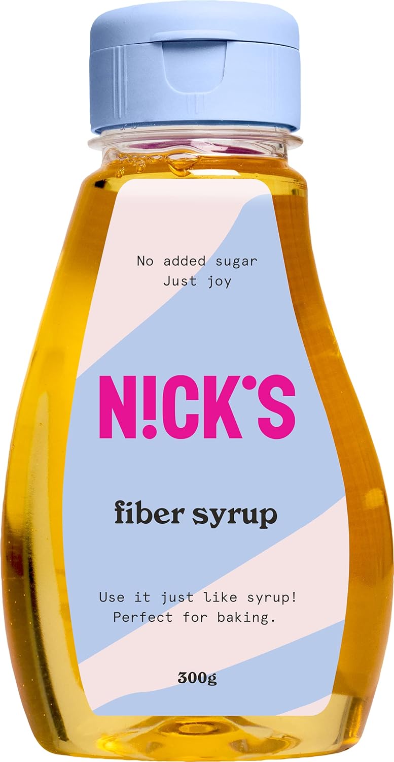 Nicks fiber sirup, naturlig keto -sødestof med høj fiber uden tilsat sukker, glutenfri, lavt kulhydrat vegansk sukkerstatus (300 g)