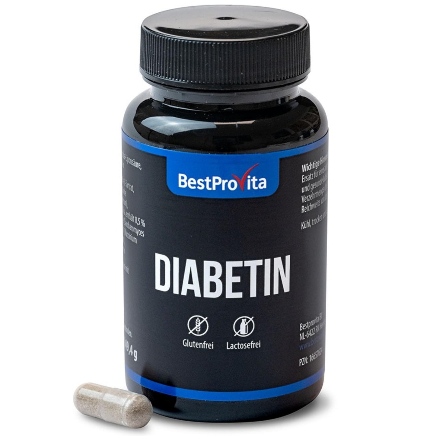 BestProvita Diabetin -kapsler (3 x 60 Diabetin -kapsler) - Naturlig multivitaminstøtte til type 2 -diabetes, blodsukkersænkning og diabetes vitaminer