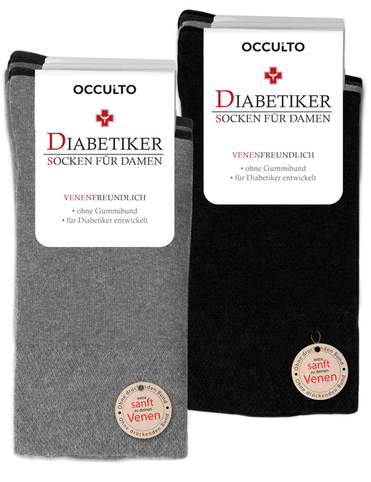 Occulto Women's Diabetic Socks Pack of 10 (Model: Julia)