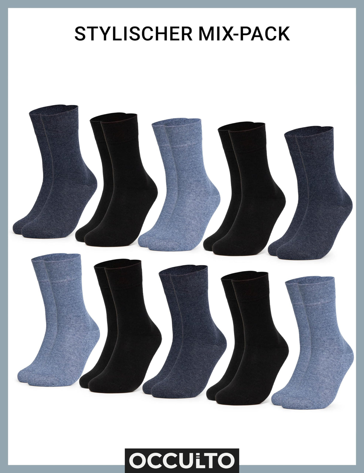 Occulto Diabetic Socks Pack of 10 (Model: Julia)