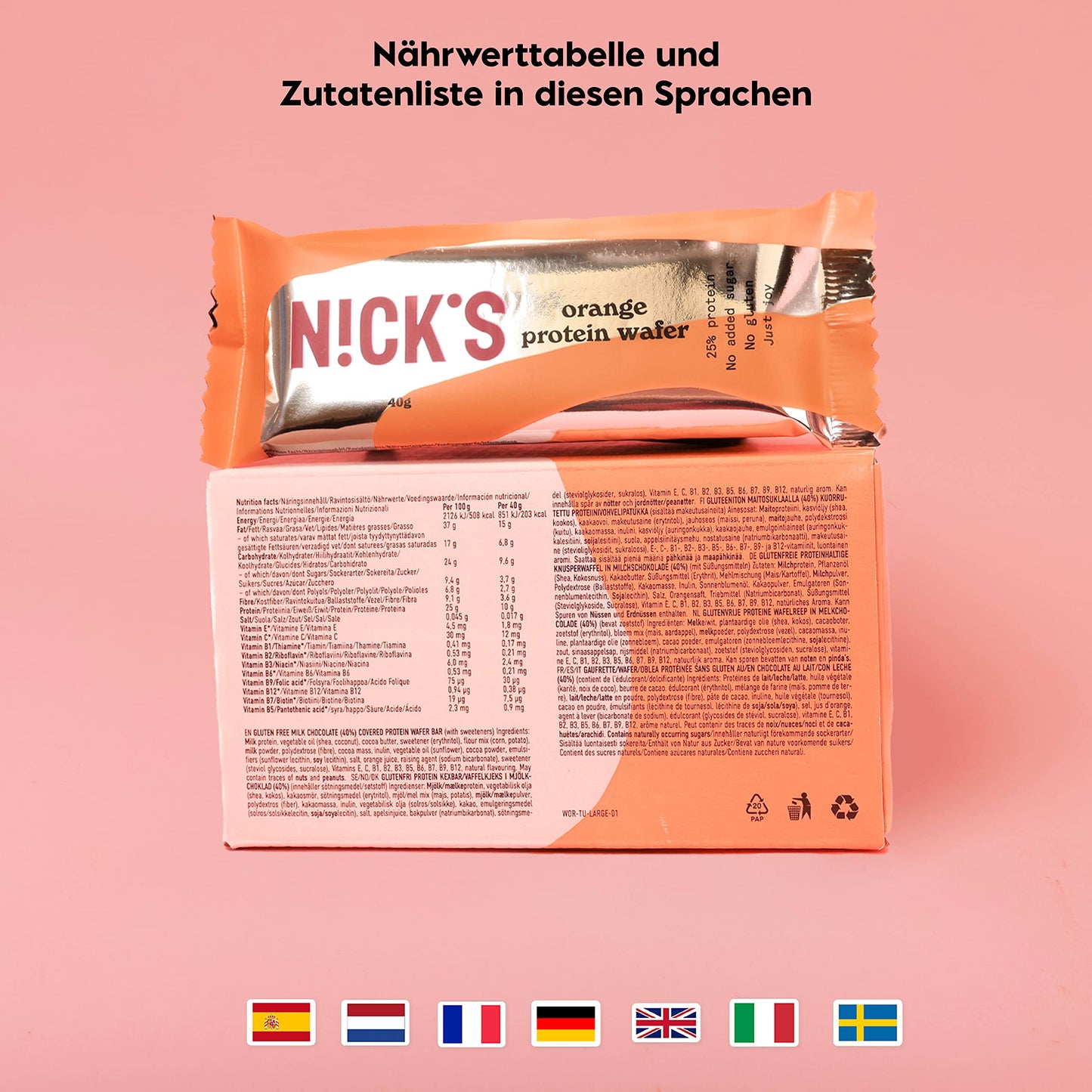 Nicks Keto Bars Erdnüsse N Fudge, Schokoladen Erdnüsse Karamell -Snacks, 175 Kalorien, 3,9 Nettokohlenhydrate, kein Zucker, glutenfrei, kohlenhydratarm (15 x 40 g)