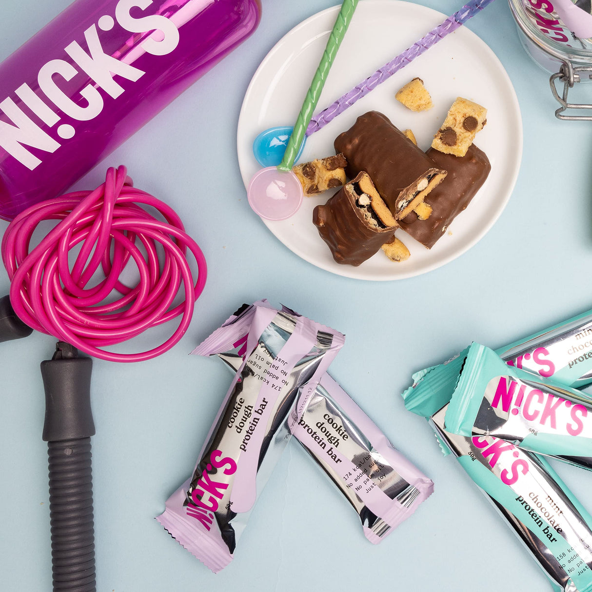 Nicks Protein Bar Ax, bare de proteine ​​keto gustări scăzute de carbohidrați fără zahăr adăugat, fără gluten | 15g proteină cu colagen (9 bare proteice x 50g)