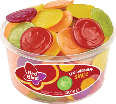 Rote Band Vingummi lächelt 1200 g