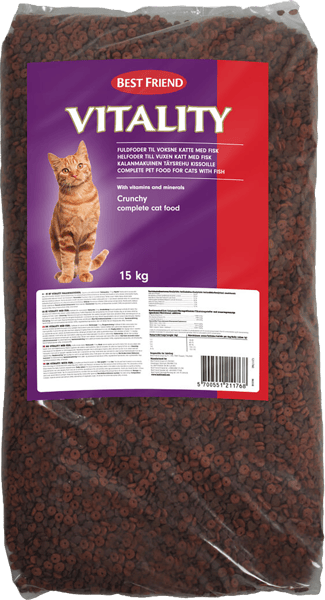 Bedste ven Vitality Tørkost til Kat 15 kg