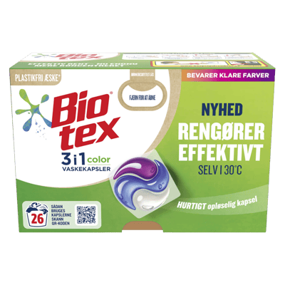Biotex Vaskekapsler 3-i-1 Color 26x19 ml