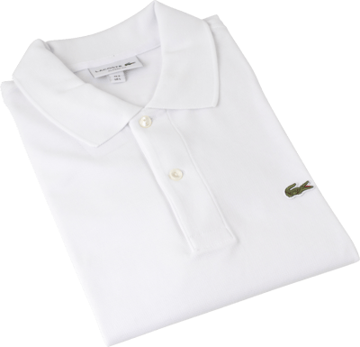 Lacoste polo hvid str l