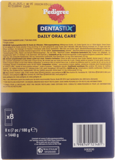 Stamtavla dentastix till mellem hunde 56 stk