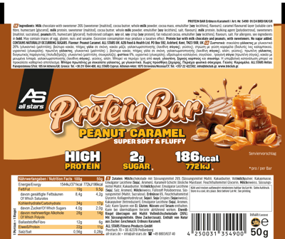 All Stars Soft Protein Riegel Erdnuss Karamel 50g