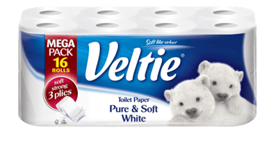 Veltie Toiletpapir 16 rl