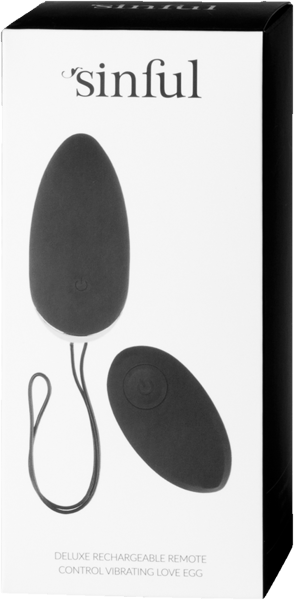 Sinful Deluxe Opladeligt Fjernbetjent Vibrator Æg