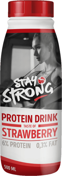Proteindrik Jordbær forbliver stærk 6x500 ml