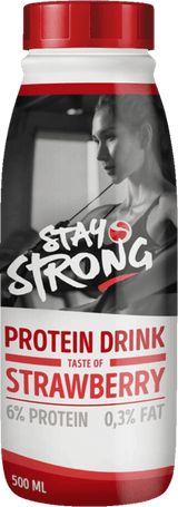 Proteindrik Jordbær forbliver stærk 6x500 ml