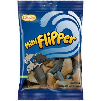 Cloetta mini flipper licorice 120 g.