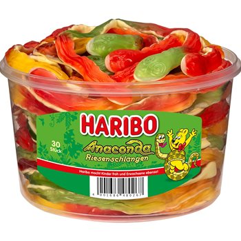 Serpientes gigantes de haribo 30 pcs 1200 g