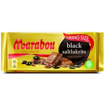 Marabou svart saltad lakrits 220 g