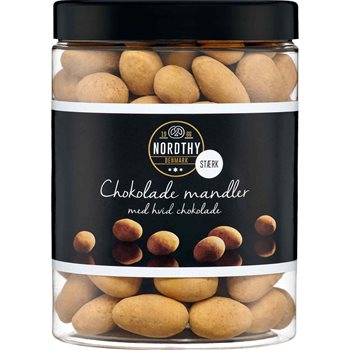 Nordthy mandorle con cioccolato bianco forte 550 g.