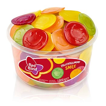 Smilies de chicle de vino de banda roja 1200 g