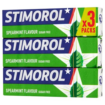 Stimorol Spearfort Mint senza zucchero 3-pacchetto 42 g